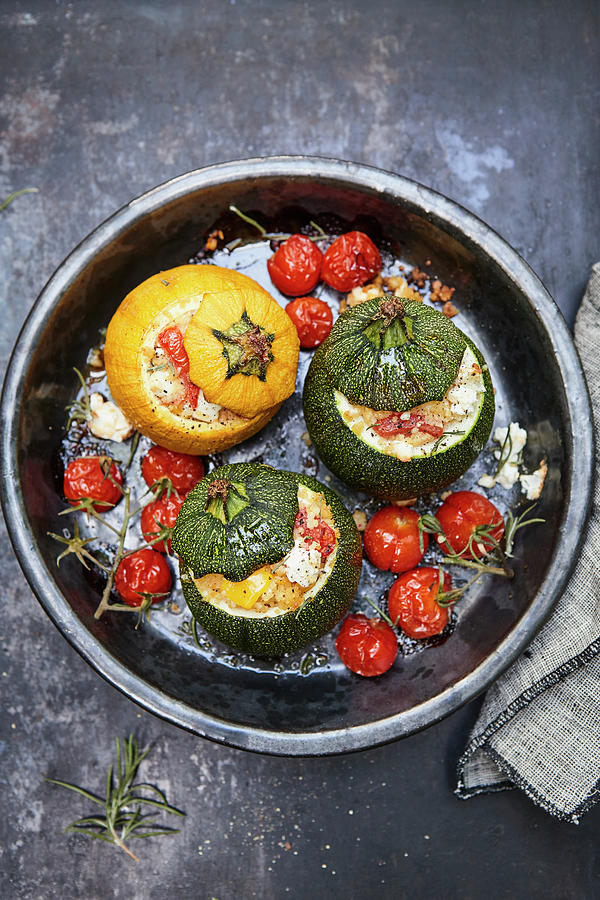 Stuffed Pumpkin With Millet And Vegetables Photograph by Brigitte Sporrer