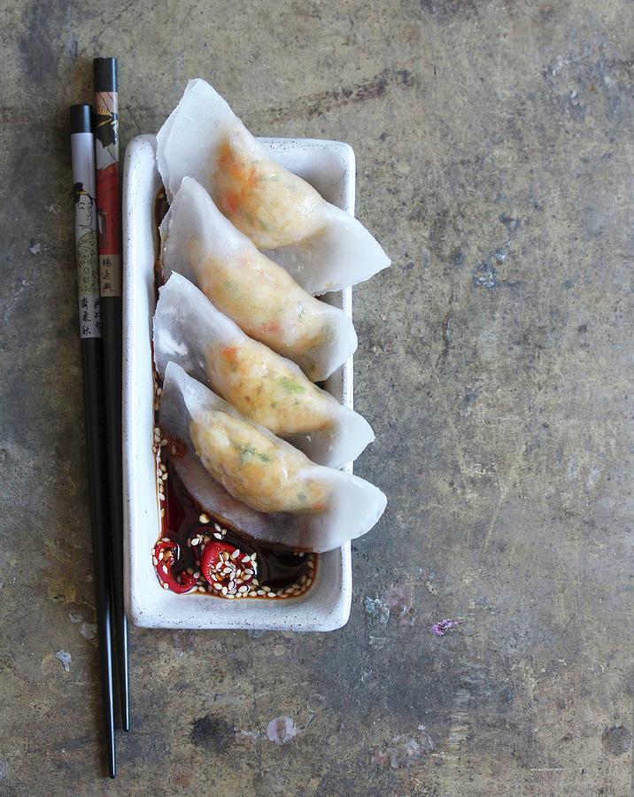 Stuffed Rice Paper Dumplings japan Photograph by Milly Kay