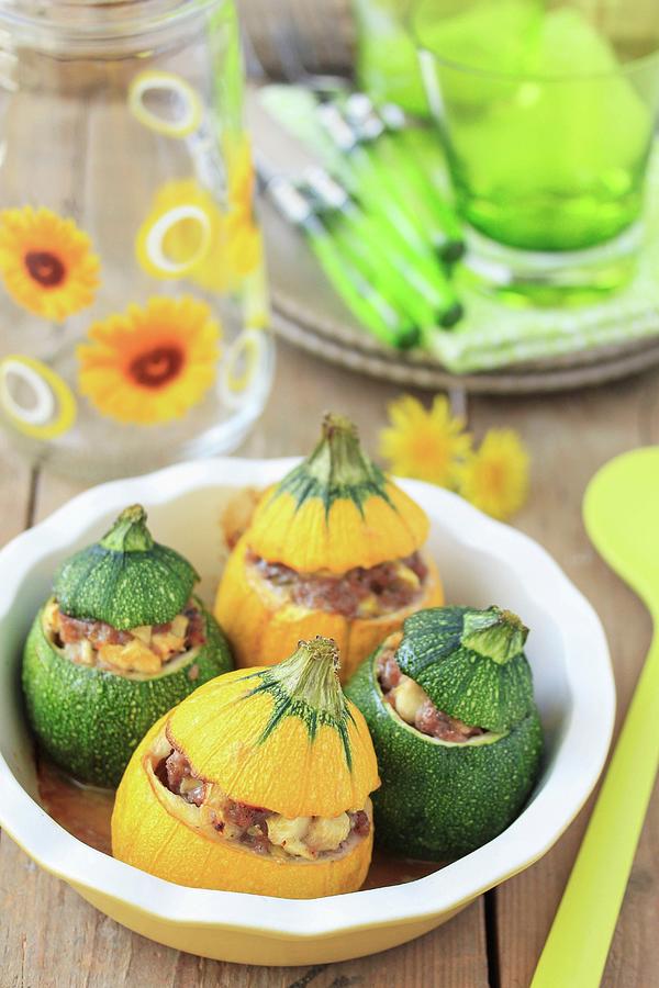 Stuffed Round Courgettes Photograph by Gousses De Vanille