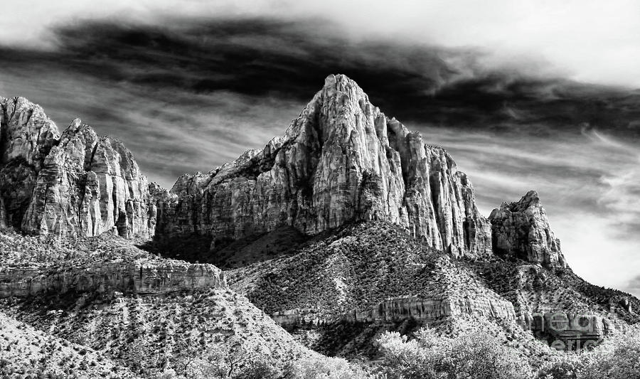 Stunning BW Zion National Park Utah  Photograph by Chuck Kuhn