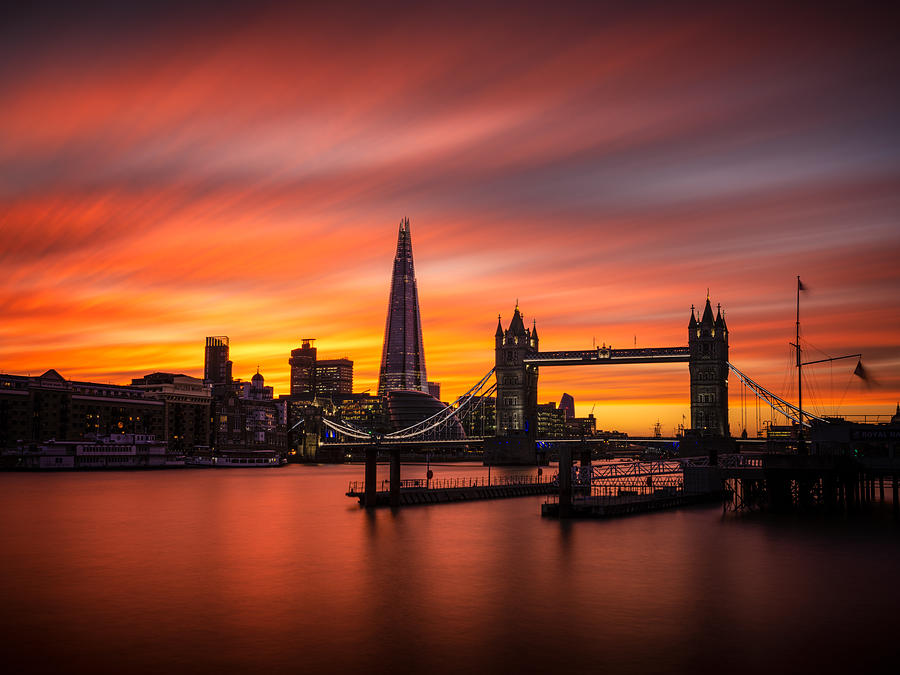 Stunning Evening Sunsets In London Photograph by Tianxiaowang - Fine ...