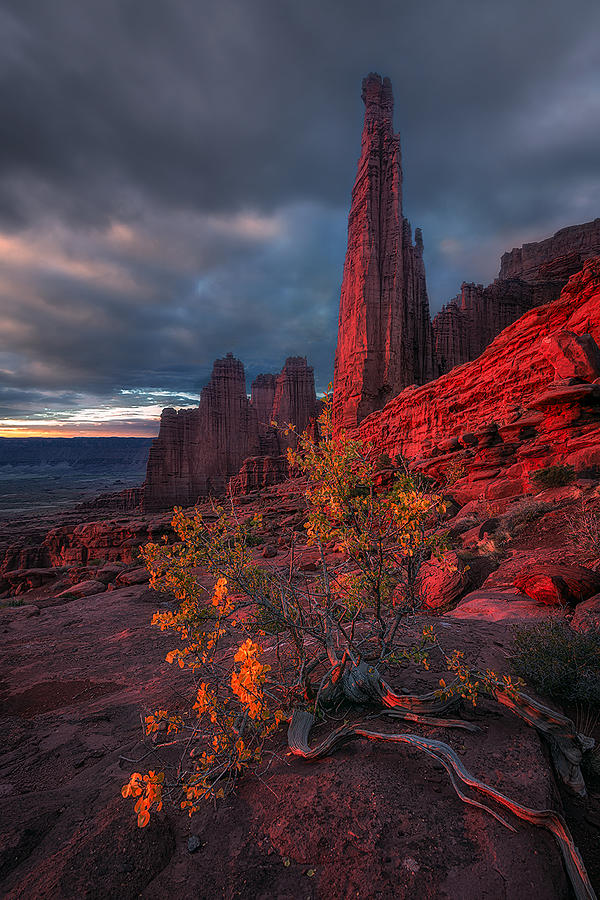 Sunset Photograph - Stunning Moment At Fisher Towers by Mei Xu