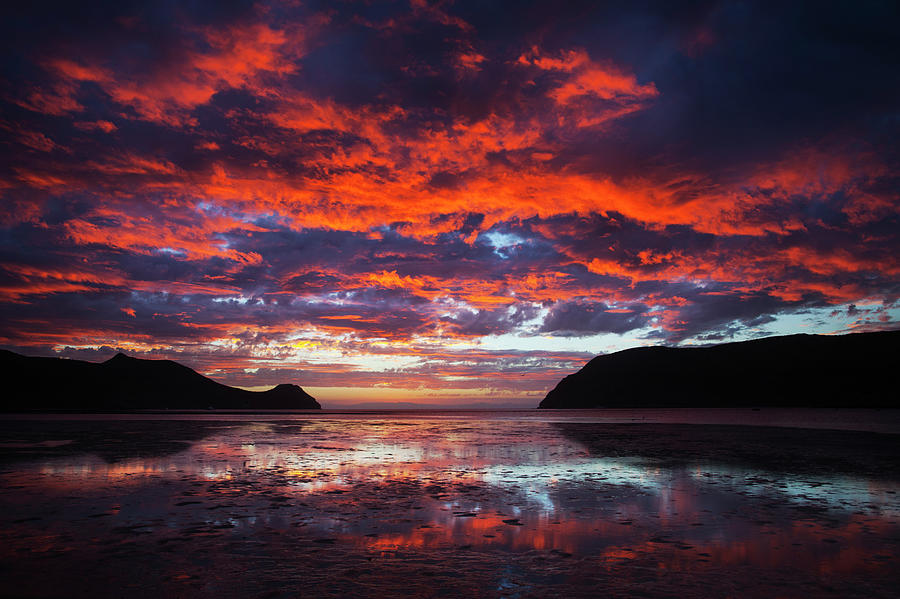 Stunning Sunset Or Sunrise Over Estuary Photograph by Anna Henly