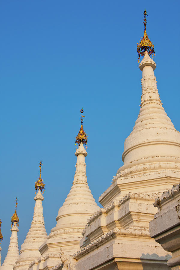 Stupas At Sunrise, Sandamuni Paya Photograph by Fototrav