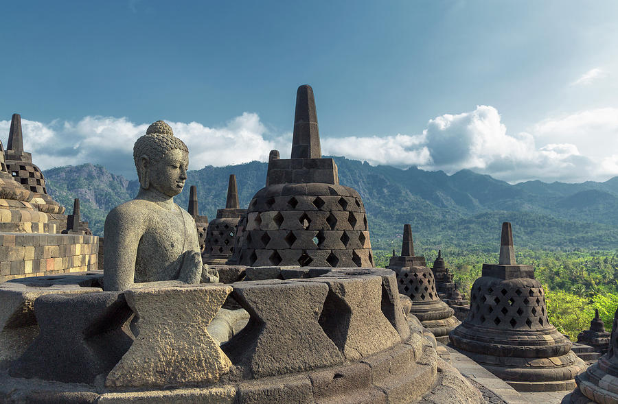 Stupas In Buddhist Temple Of Borobudur Photograph by Buena Vista Images