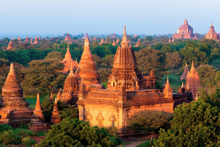 Stupas In The Bagan Archaeological Zone Photograph by Mint Images/ Art Wolfe