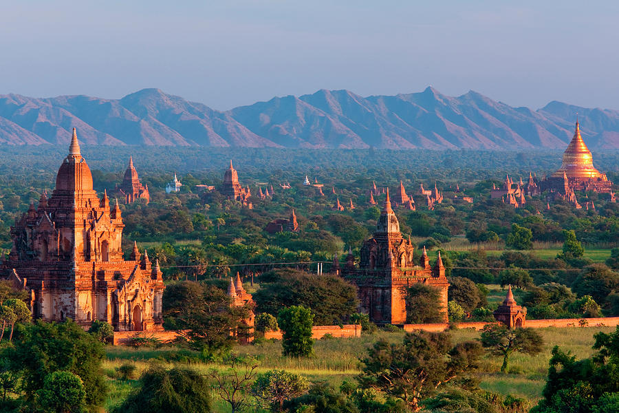 Stupas On The Plains Of Bagan, Myanmar Photograph by Mint Images/ Art Wolfe