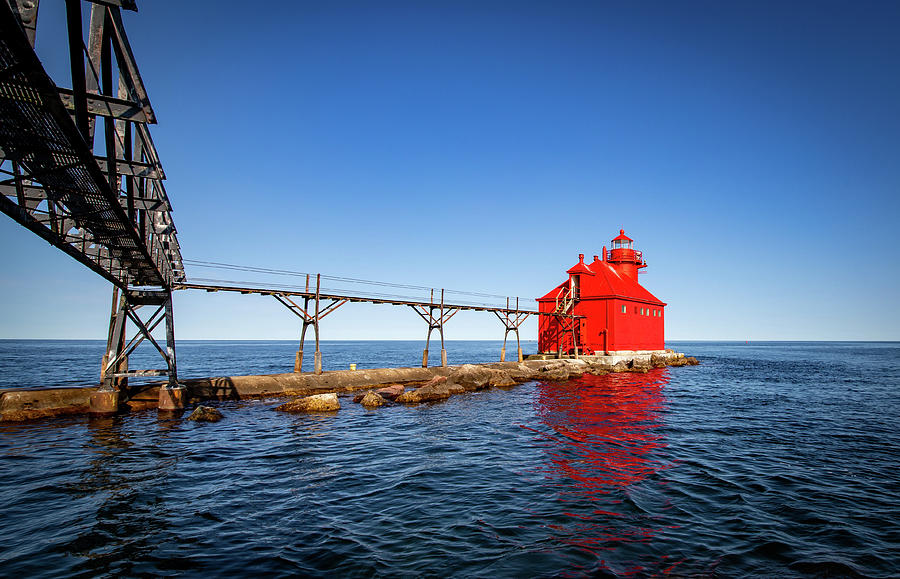 Sturgeon Bay Pierhead Lighthouse Photograph By Mike Brickl 