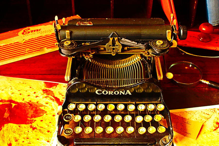 Vintage Typewriter Portrait Photograph by Loretta S