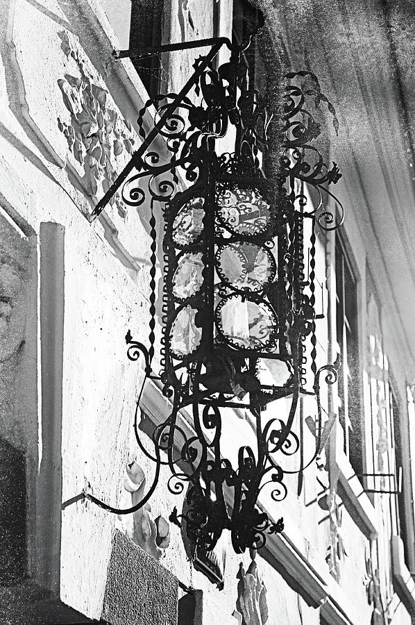 Stylish Iron-shod  Ancient Lantern. Prague Photograph by Jenny Rainbow
