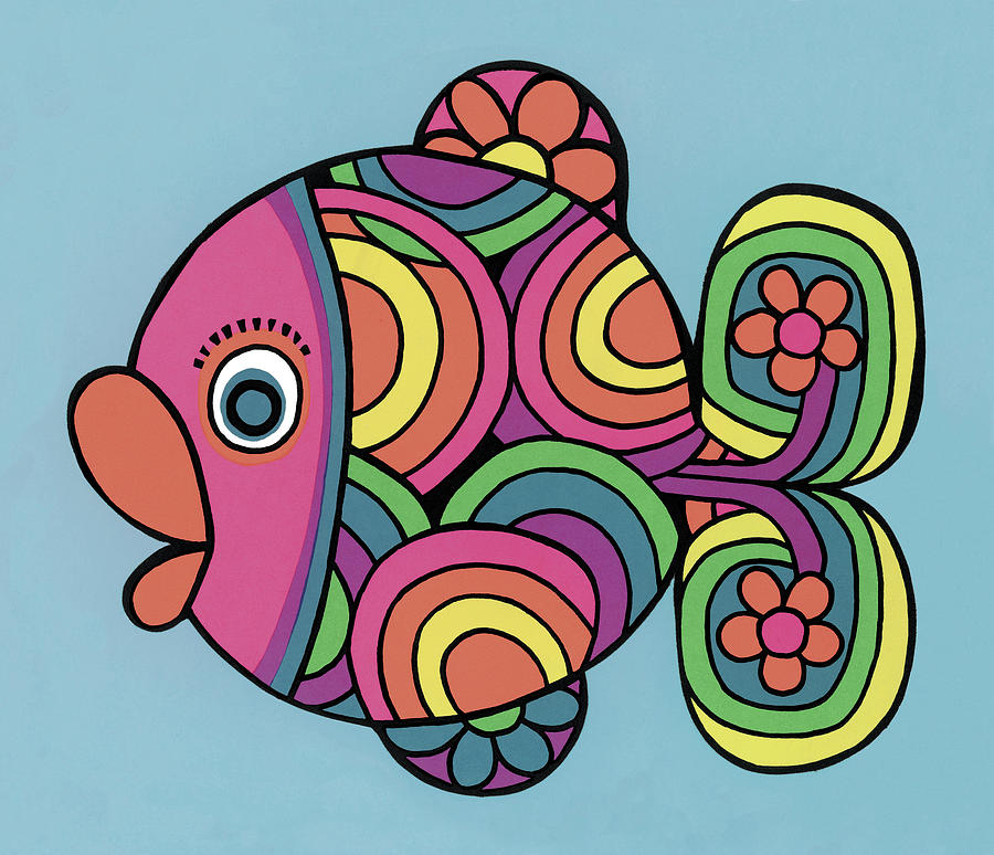 Fish Drawing - Stylized Fish by CSA Images