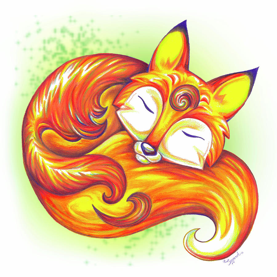 Stylized Fox II Drawing by Sipporah Art and Illustration