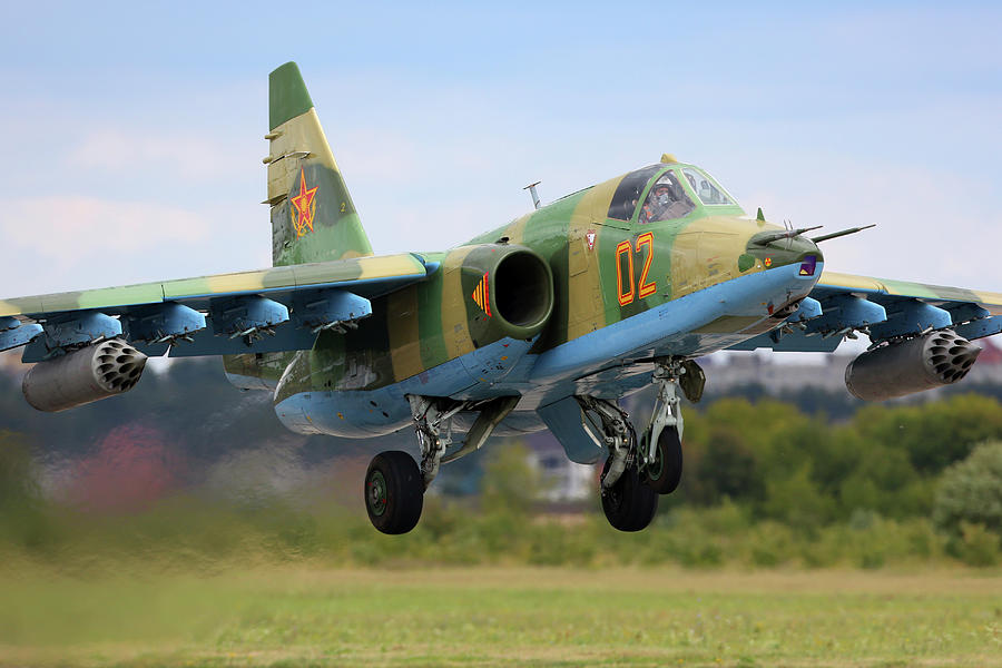Su-25 Attack Airplane Of Kazakhstan Air Photograph by Artyom Anikeev