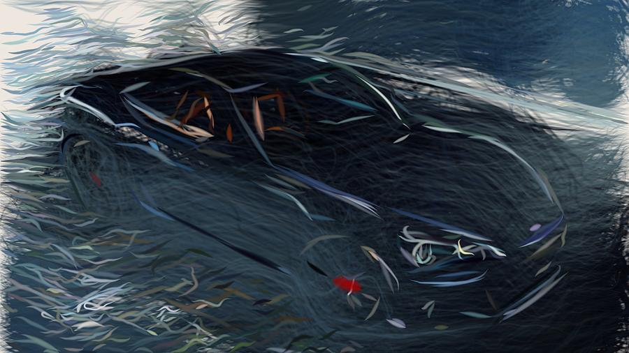 Subaru BRZ0 Drawing Digital Art by CarsToon Concept