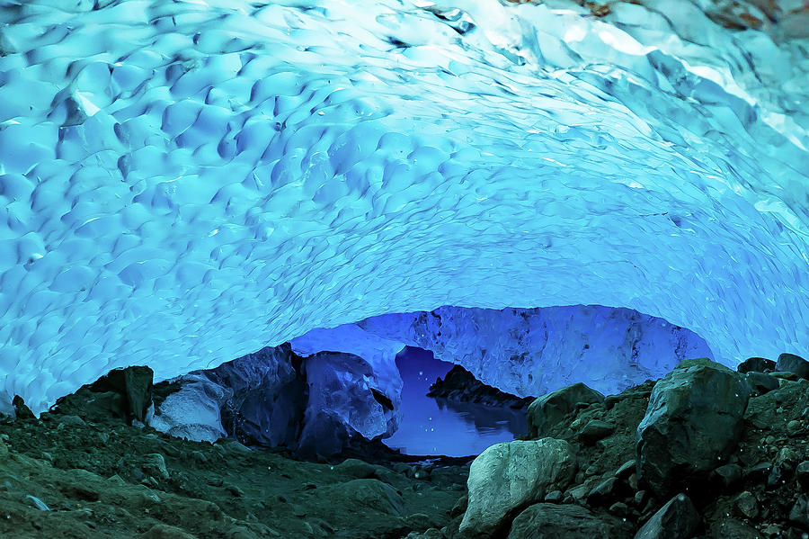Subglacial Cave- Patagonia Photograph by Ryan Weddle