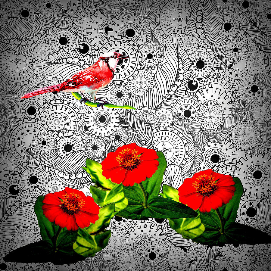 Bird Mixed Media - Subjective Design by Rosalie Scanlon