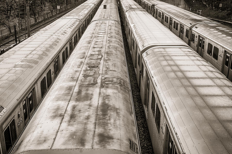 Subway Cars Covered In Frost In An Photograph by Philippe Marion