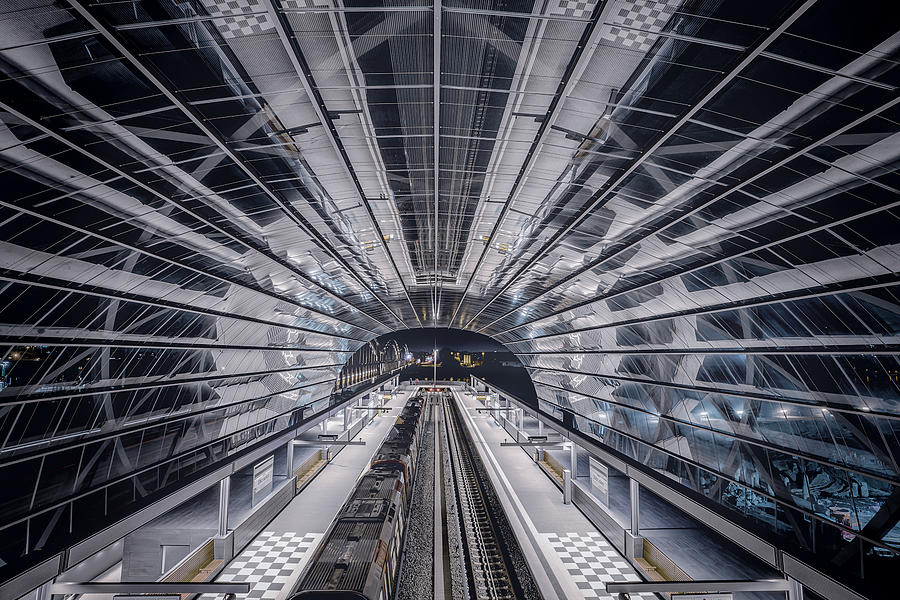 Subway Elbrcken - Hamburg Photograph by Christiane Heggemann
