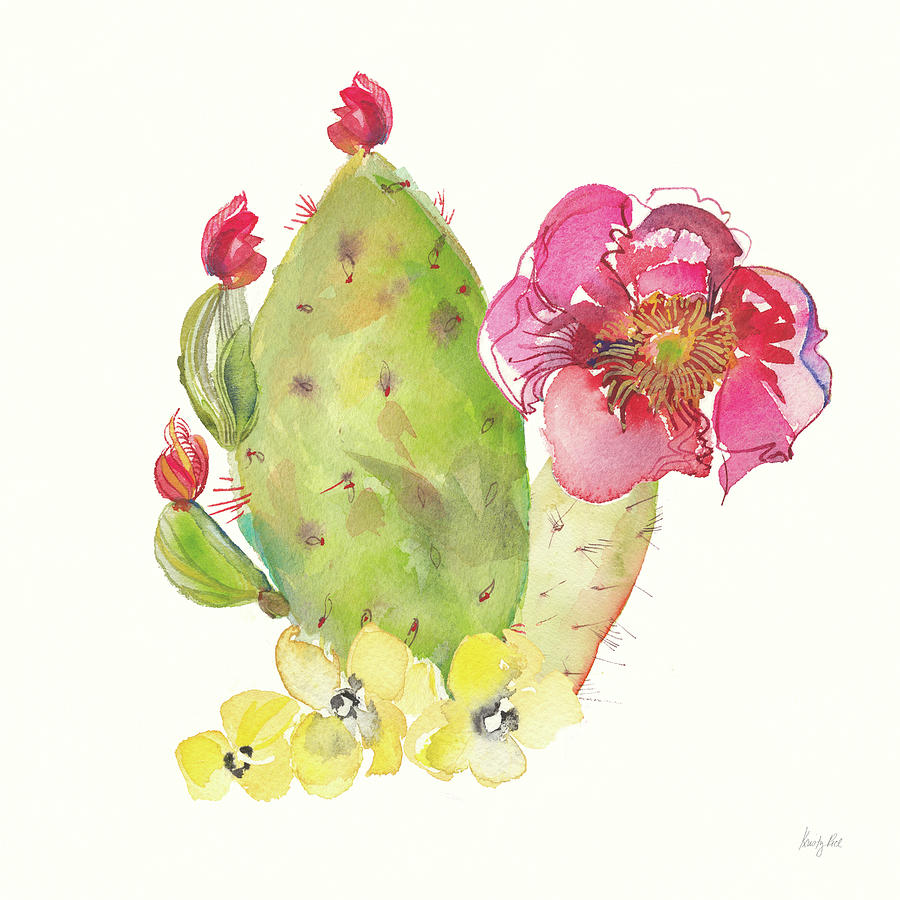 Flower Painting - Succulent Desert II by Kristy Rice