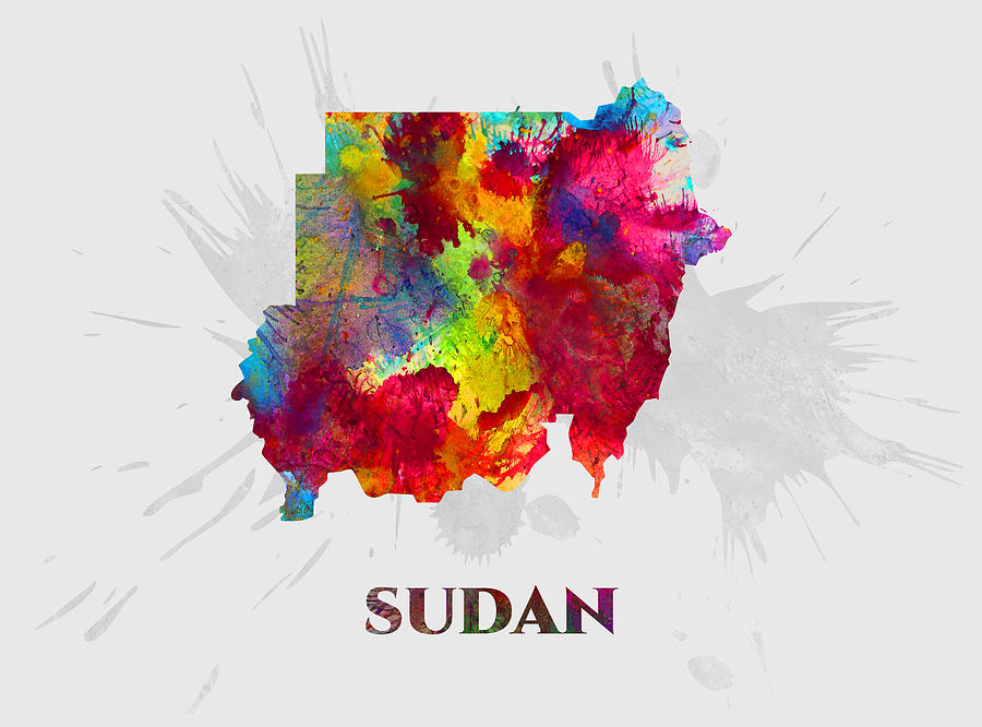 Sudan Map Artist Singh Mixed Media By Artguru Official Maps Pixels 9224