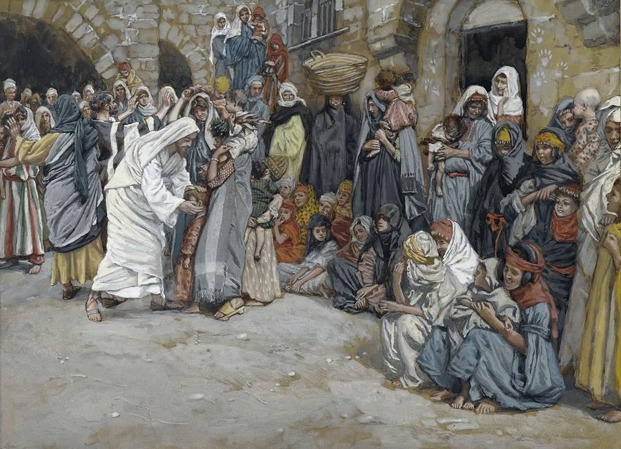 Jesus Christ Painting - Suffer The Little Children To Come Unto by James Tissot