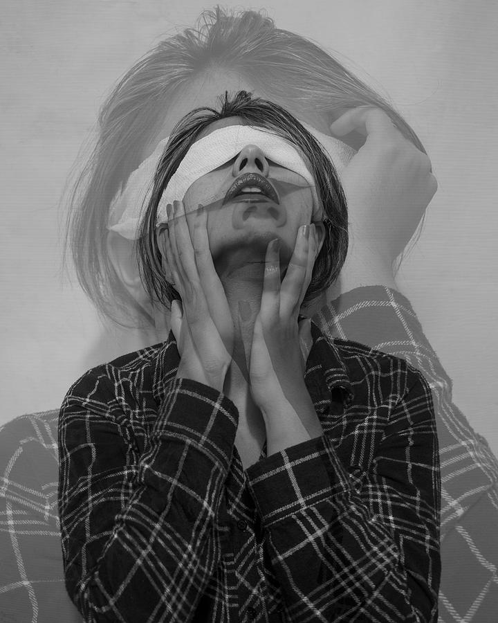 Portrait Photograph - Suffocation by Arastoo Qadermazi