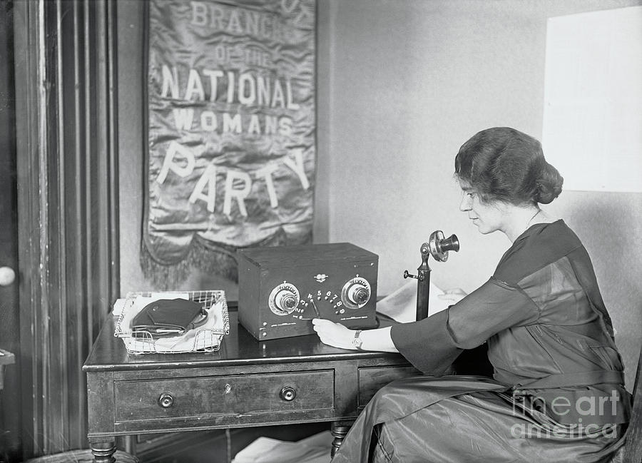 Suffrage Leader Alice Paul Broadcasting Photograph by Bettmann