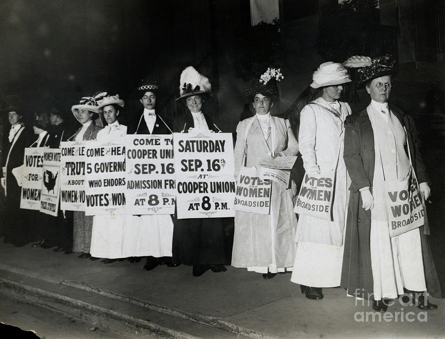 Suffragettes In Sandwich Boards Photograph by Bettmann