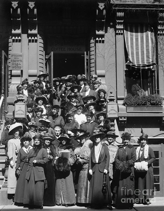 Suffragists Rally Outside Of Ye Olde Photograph by Bettmann