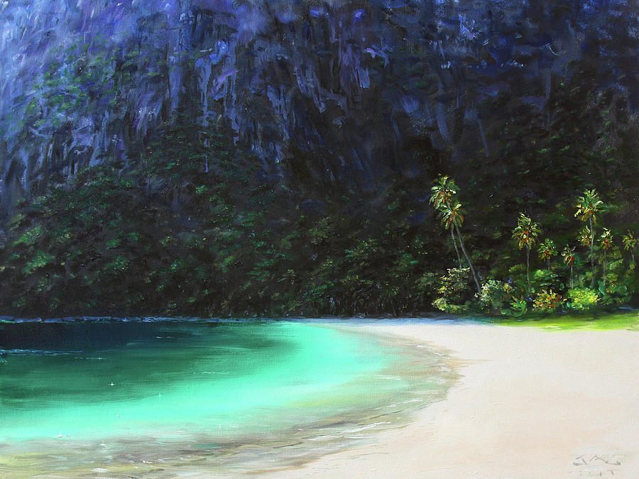 Sugar Beach Painting by Jonathan Gladding