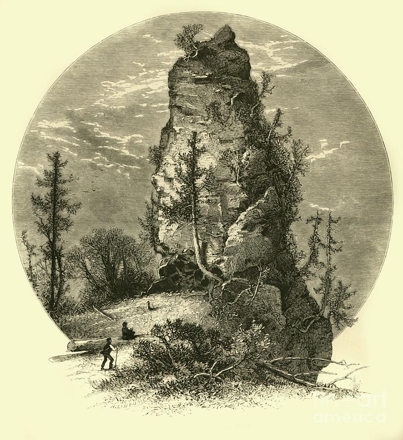 Sugar-loaf Rock - East Side Drawing by Print Collector Sugar-loaf Rock - East Side Drawing by Print Collector
