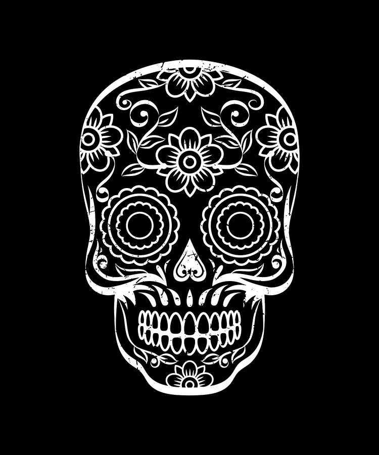 Sugar Skull Calavera graphic Gift for Mexican Decor Lovers Digital Art ...