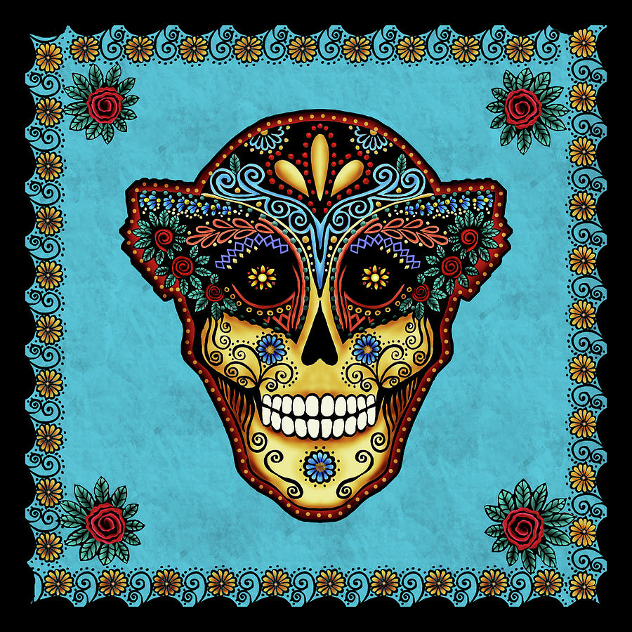 Ethnic Painting - Sugar Skull by Tina Nichols