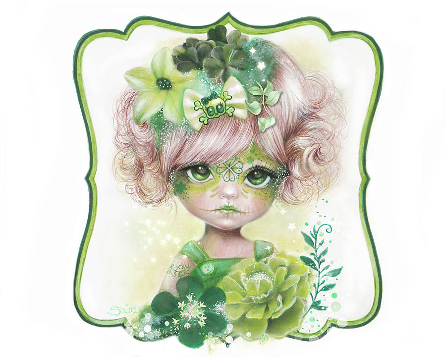 Flower Mixed Media - Sugar Sweeties - Green Clover by Sheena Pike Art And Illustration