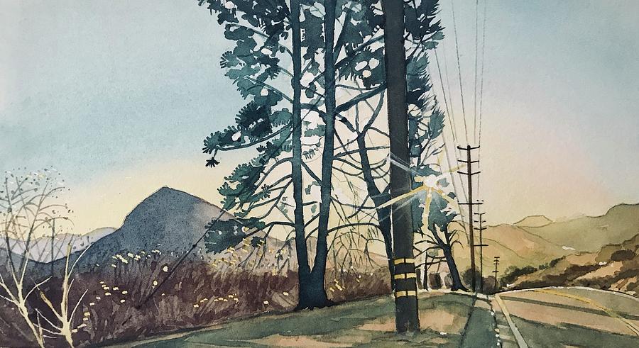Santa Monica Painting - Sugarloaf Golden Hour by Luisa Millicent