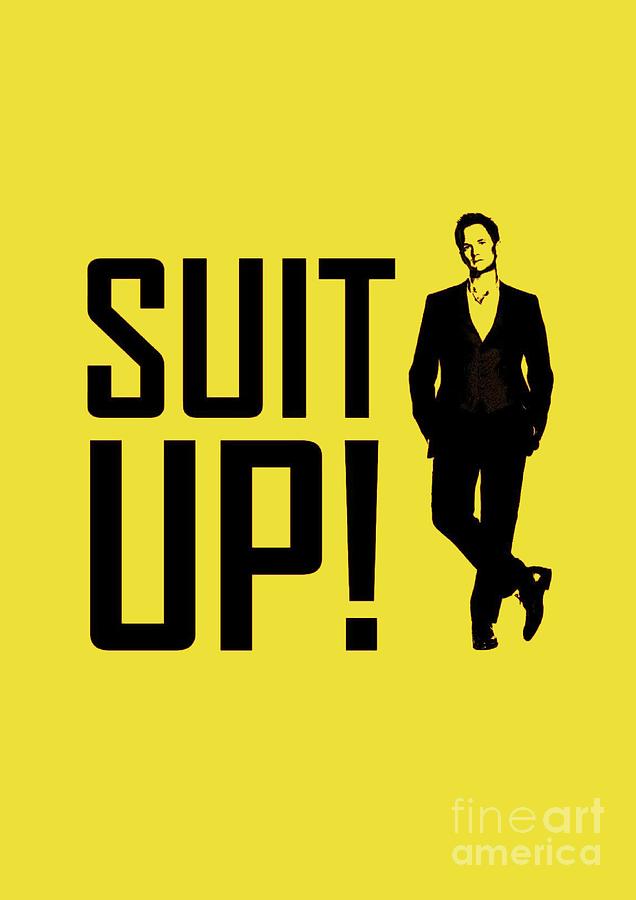 Suit Up Digital Art - Suit Up - Barney Stinson from How i Met Your Mother Minimal Print Art Design by Adriano Della Gherardesca