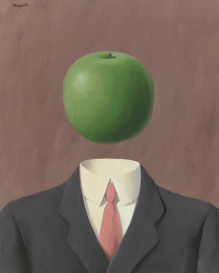 Suit With Floating Green Apple Painting by Trendy Art Suit With Floating Green Apple Painting by Trendy Art