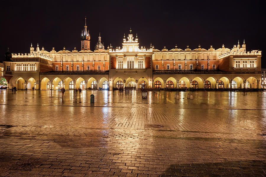 Sukiennice in Krakow by Night Photograph by Artur Bogacki