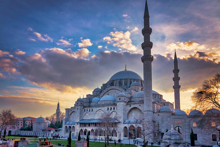 Turkey Photograph - Suleymaniye Mosque at sunset  by Fabrizio Troiani