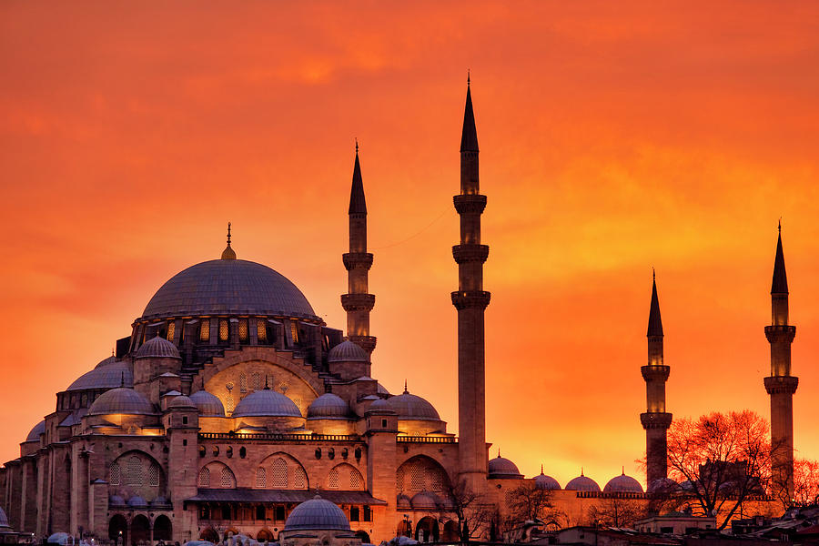 Suleymaniye Mosque at sunset Photograph by Fabrizio Troiani - Pixels