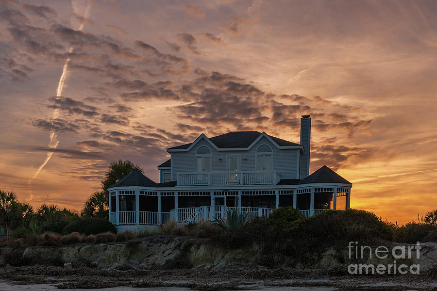 Sullivans Island Sunset Home Photograph by Dale Powell