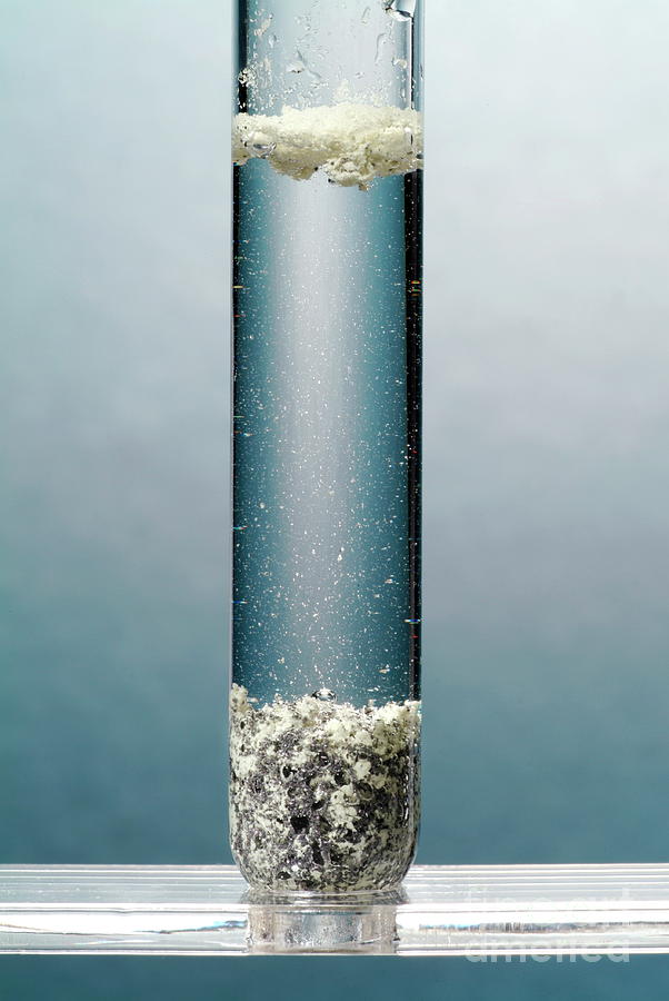 Sulphur And Iron In Hydrochloric Acid Photograph by Martyn F. Chillmaid/science Photo Library