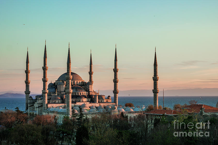 Sultan Ahmed Mosque At Sunset Photograph by Hwanhee Ryu