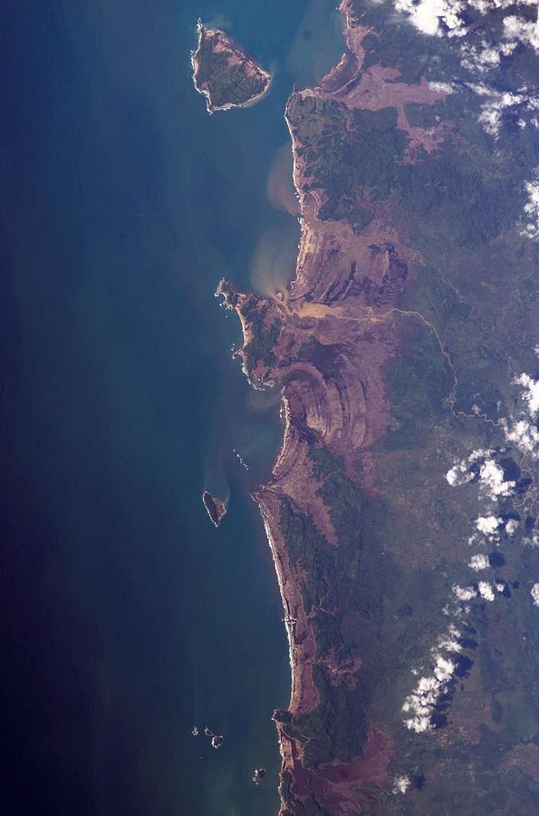 Sumatra Tsunami damage seen from ISS Painting by Celestial Images