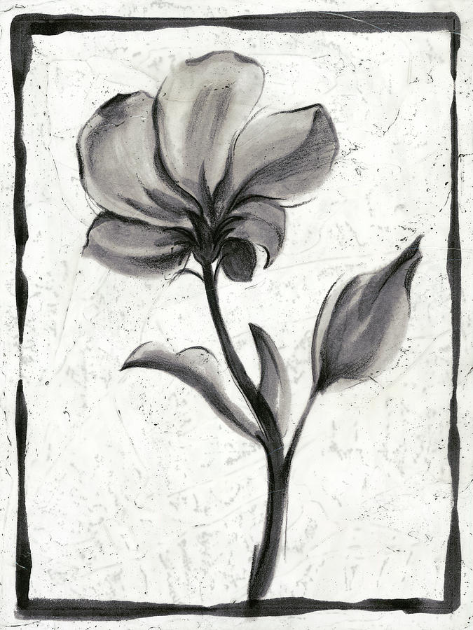 Nature Painting - Sumi-e Floral I by Ethan Harper