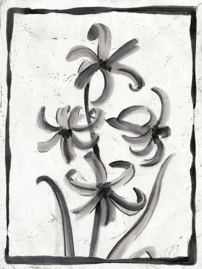 Nature Painting - Sumi-e Floral IIi by Ethan Harper