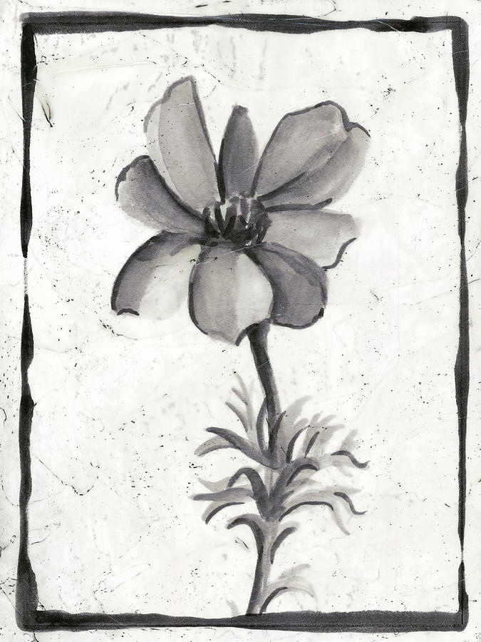 Nature Painting - Sumi-e Floral Iv by Ethan Harper
