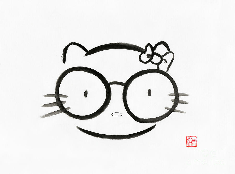 hello kitty nerd drawings