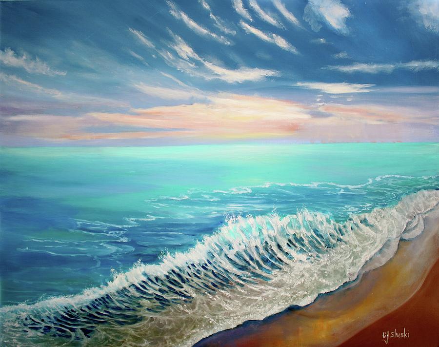 Summer at the Ocean Painting by Carole Sluski