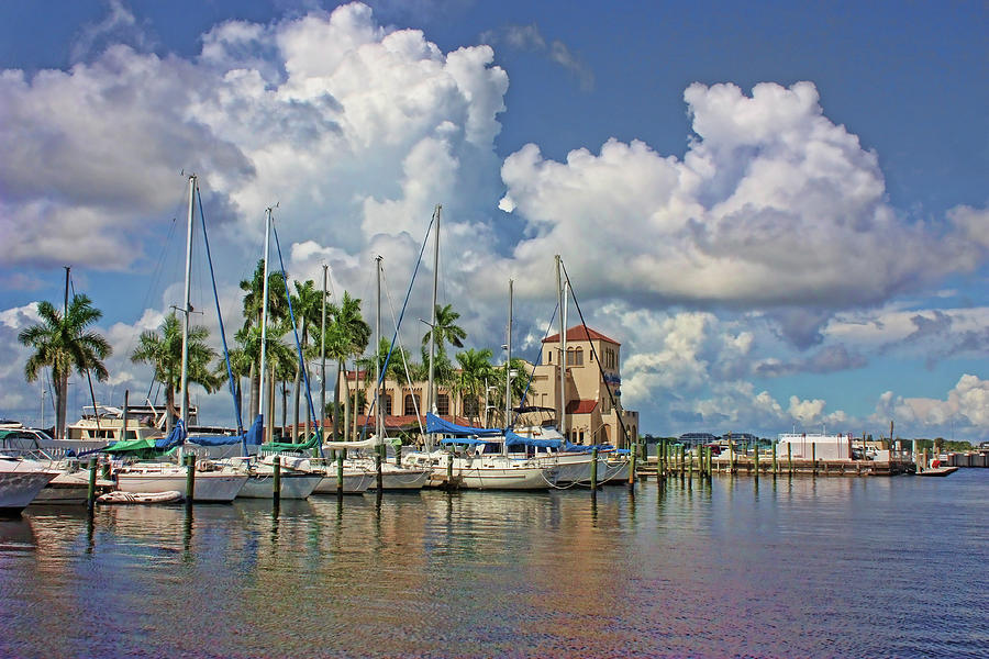 Summer At The Waterfront Marina Photograph by HH Photography of Florida